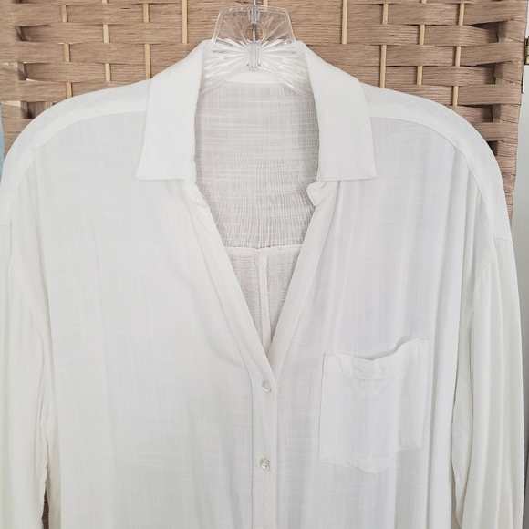 🌺 L*Space Barcelona White Button-Up Midi Dress Coverup Resortwear XS/S 🌺 - Picture 10 of 10